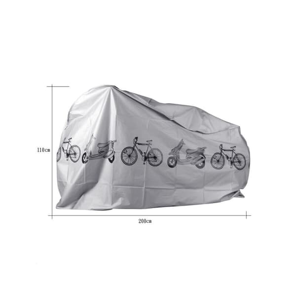 Universal cykelgarage (B) 2000 x (H) 1100 mm, grå, 200 x 110 cm [qb]