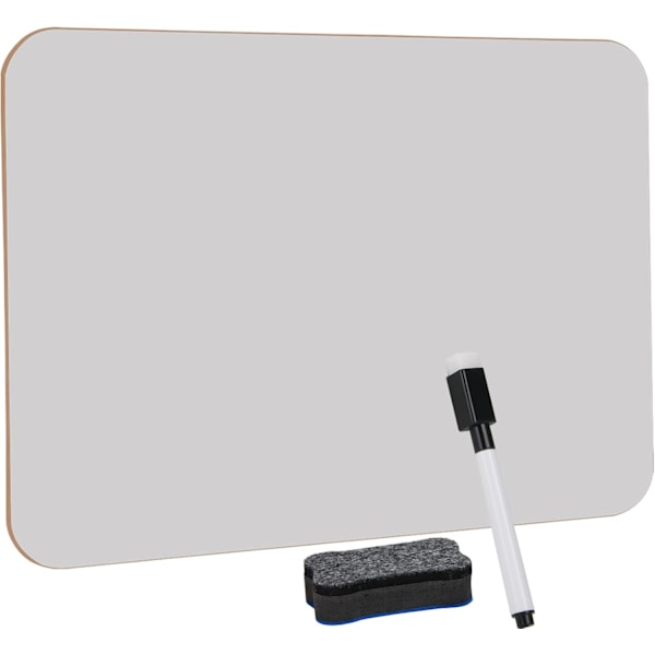Mini whiteboard med tørrmarkering, 8,2 x 11,8 tommer dobbeltsidet mini whiteboard med penne og viskelæder, holdbare bærbare whiteboards 1pc