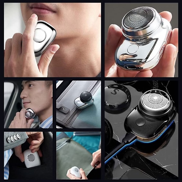 (Sølv) Mini Shaver Bærbar Elektrisk Shaver