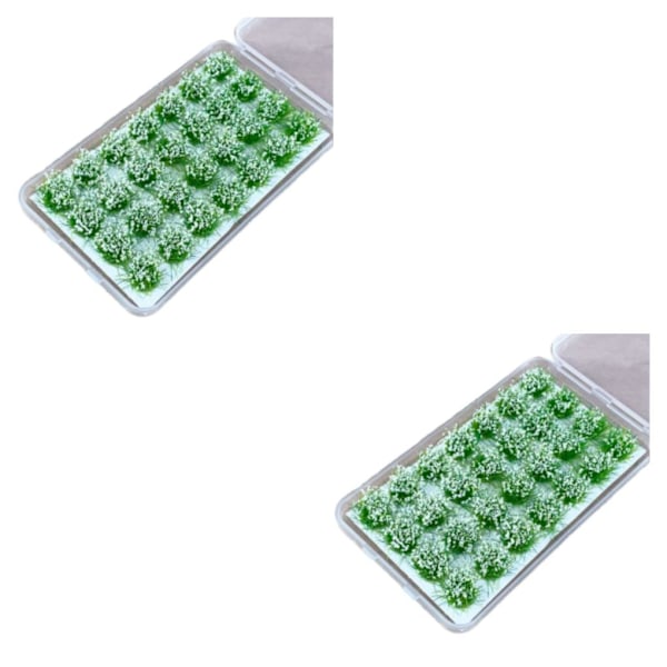1/2/3/5 28 st/set Detaljerade statiska grästuvor för realistisk Liljevit Lily white 2 Set