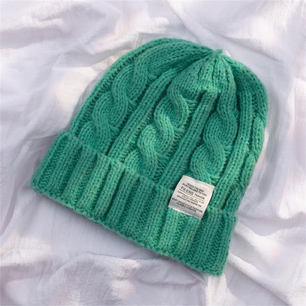 {hw} Trend Höst Vinter Punk Gotisk Stickad Mölnmjuk Stickad Hatt Beige