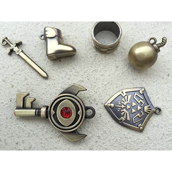 The Legend of Zelda Twilight Princess & Hylian Shield & Master Sword Finest Collection Set Nøkkelring/Halskjede/Smykke Serie