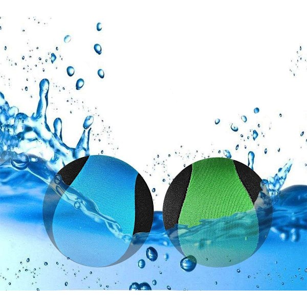 2-pack vattenboll roliga poolleksaker bollar studsar på vatten mjuk snabb torkning Lycra boll vatten kul vattensporter spel för pool strand