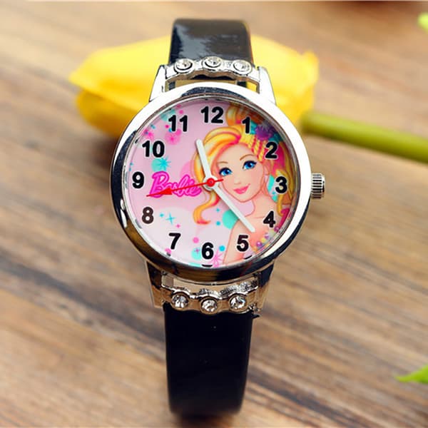36MM Barbie Børne Bælte Diamant Ur Mode Piger Ur Black