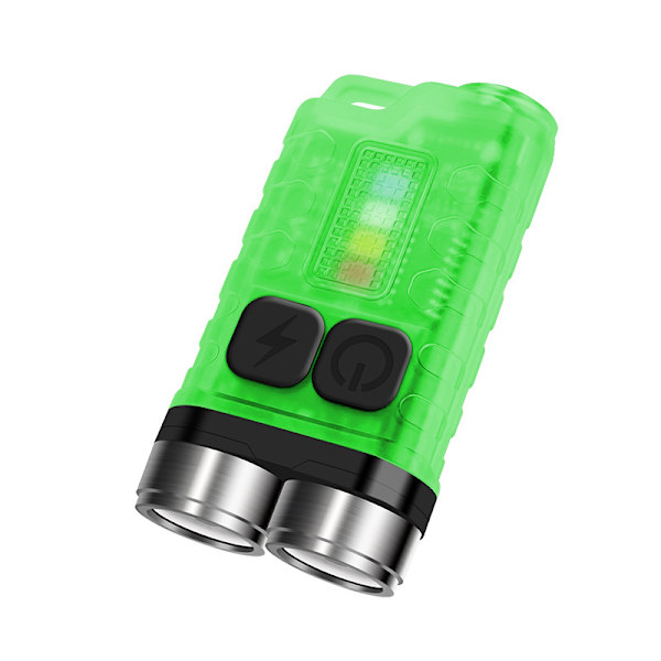 Mini LED-ficklampa, nyckelringsficklampa 900 lumen med UV-lampa, 10 lägen, magnetisk bas, IP65 vattentät, för utomhuscamping [Energiklass G] Gre
