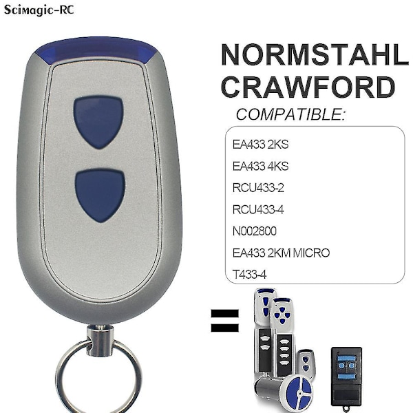 Normstahl Crawford Garage Fjärrkontroll Normstahl Ea433 Fjärrkontroll Garageport 43392mhz Rullande Kod Ea433 2km 2 4ks Portkontroll