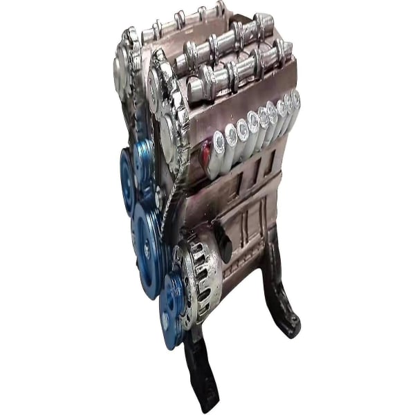 Motormodel skrivebordsmodel 8-cylindret inline bilmotormodel byggesæt voksen mini motormodel legetøj til kontor, hjem, Ktv, cafeer og hoteller.