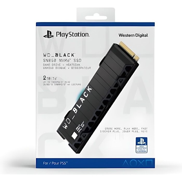 Memory Ssd Western Digital Black 2to virallinen Playstation-lisenssi lisävarusteet-PS5