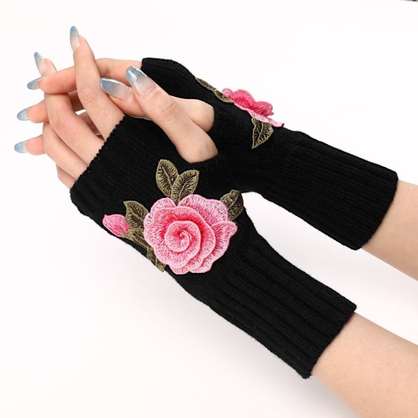 Håndledsvanter Fingerløse vanter SORT&RØD SORT&RØD black&red black&red