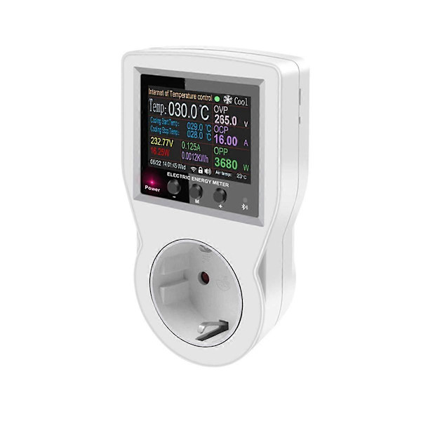 Tuya Wifi Termostat Socket 16A AC220V Digital Temperaturkontroller Socket Timer Bryter Sensor EU Plugg