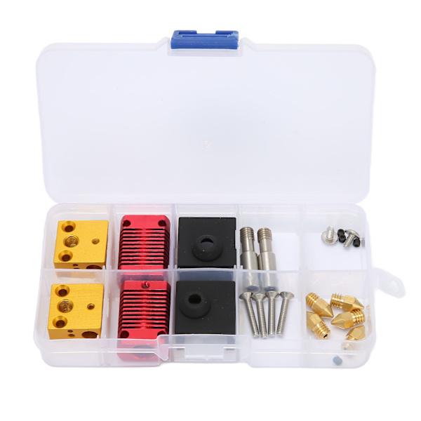 2 Set Hot End Extruder Munstycke Kit Hög Noggrannhet Anodiserad Frostad 3D-skrivare Extruder Hotend Kit för Ender 3 Ersättning