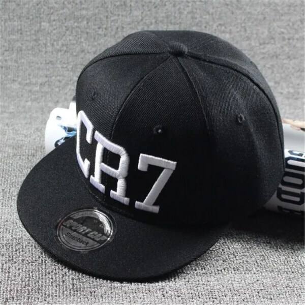 Uusi muoti lapsille Ronaldo Cr7 Neymar Njr lippalakki hattu pojat tytöt lapset Messi Snapback hatut Hip Hop lippikset Gorras - black CR7