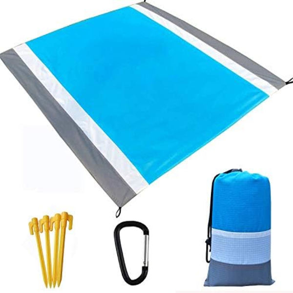 Strandmatta picknickfilt, 210 x 200 cm Vattentät Sandtät picknickfilt för stranden
