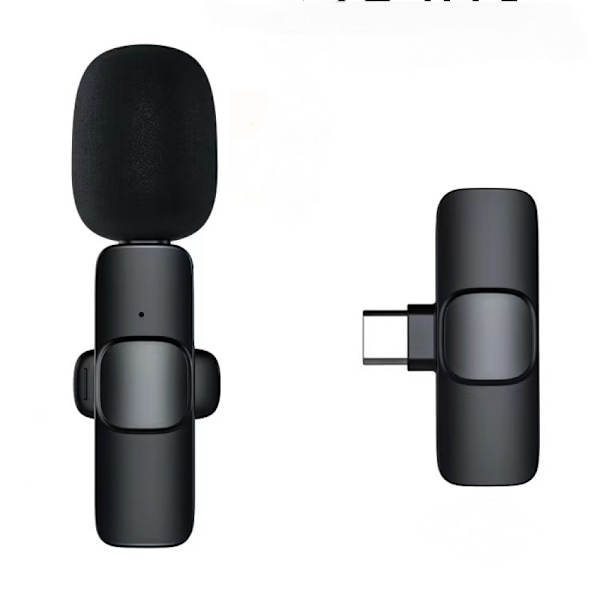Trådløse mikrofoner til Android-telefon, mini professionel trådløs lavalier-mikrofon til videooptagelse podcast trådløs reversmikrofon