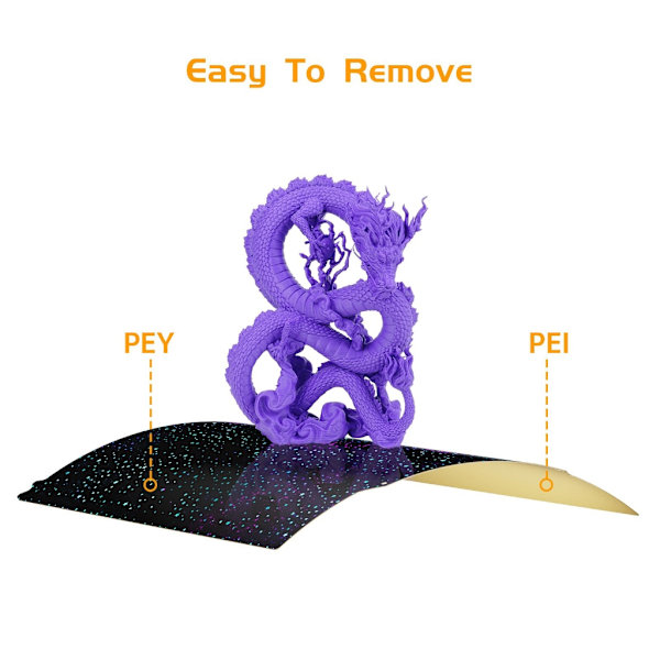 3D-printer dobbeltsidet PEI pulverlakeret fjederstålplade magnetisk base null - B 0.92
