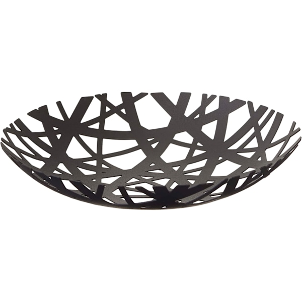 Fruktskål, Metall, Svart, One Size