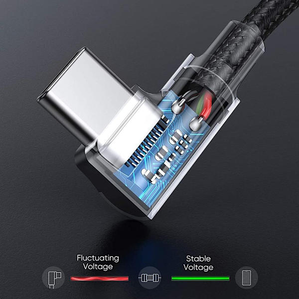Hurtiglading kabel USB C til USB Type C 0.5M - på lager 0.5m