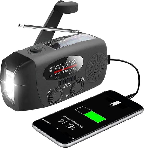 Kurvradio & Solcelleoplader/Nødradio & Powerbank