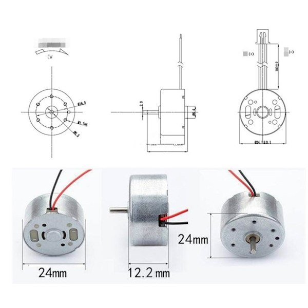 6 kpl DC 3.7V 8500RPM Mini sähkömoottorit DIY-leluihin