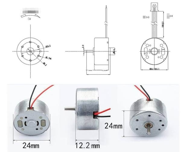 6 stk. DC 3.7V 8500RPM Mini Elektromotorer til DIY Legetøj