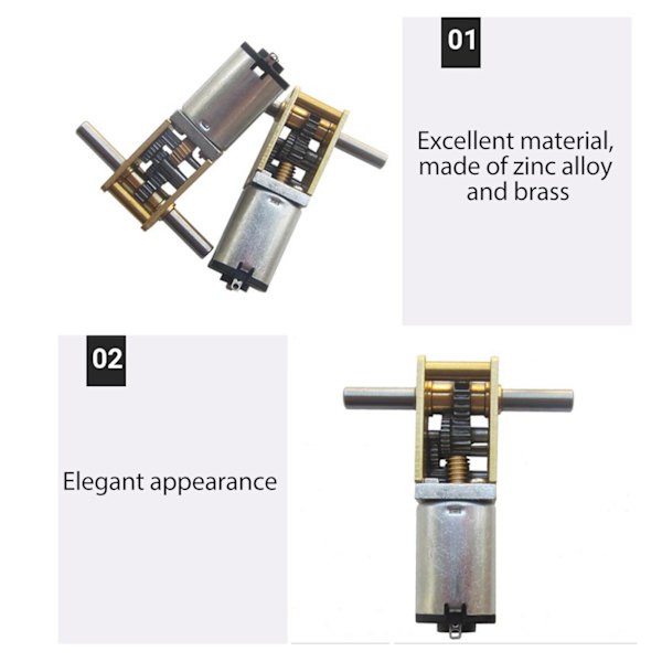 DC-vaihdemoottori roboteille 60RPM kaksoisakseli matala melu DC12V matovaihdemoottori-1kpl.