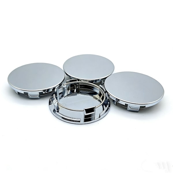 4-pak centerkapsler – hjulnavsemblem sølv 70 mm (BT) Silver 70mm Silver