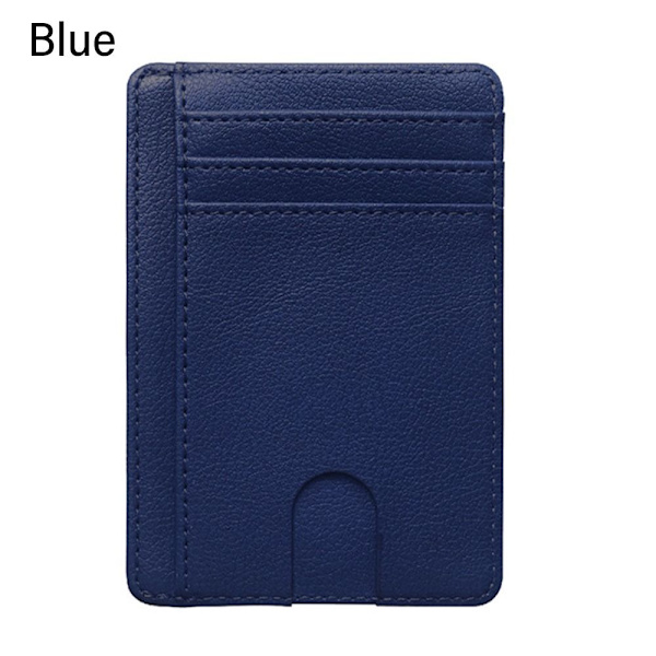 Läderplånbok RFID-blockerande BLÅ - i lager blue