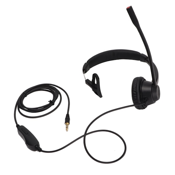Telefonheadset, tydligt och bekvämt, plug and play, monoauralt trafikheadset med mikrofon för kundservice