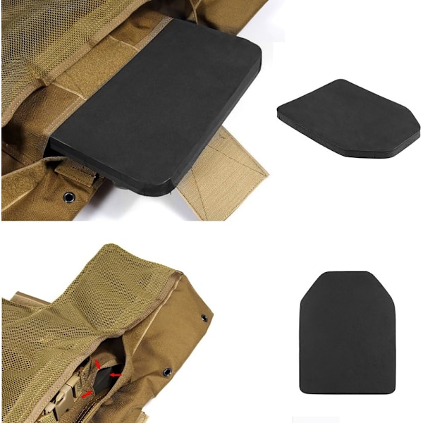 Skyddsplatta, set med 2 skyddsplattor för taktisk väst Innerplatta EVA-skum ryggsäcksinlägg för CS-spel paintball jakt Airsoft Skottsäker