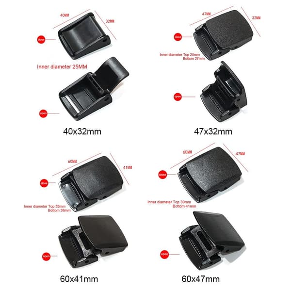 4 stk. Bindremsspenne Plastpressespenne 28X21MM 28x21mm