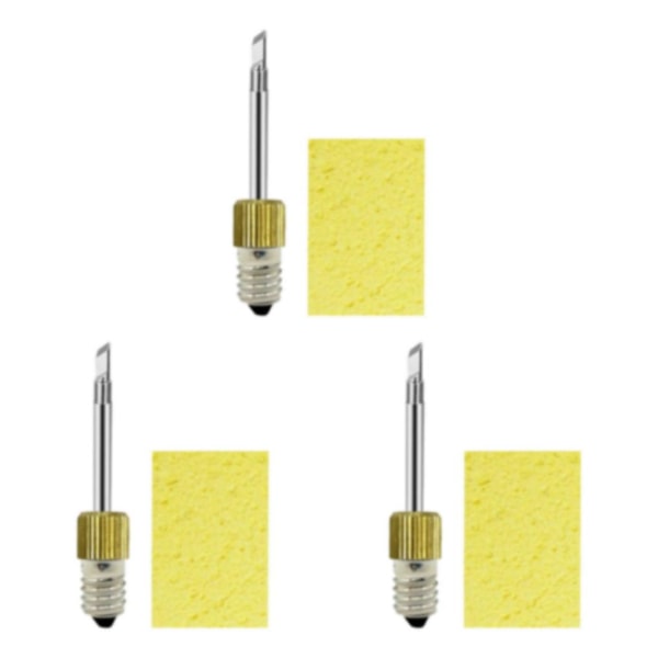 1/2/3/5 loddekolbe spids Udskiftning af loddespids gevind Spids K med svamp Tip K with sponge 3 Sets