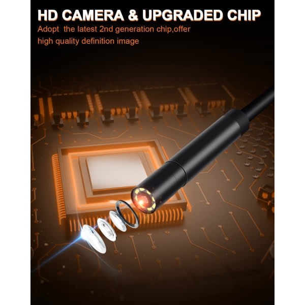 (10MX8MM) 2,4 tums industriell klass HD 1080p inspektionskamera, I