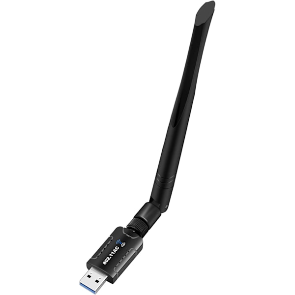 WiFi-sovitin tietokoneelle, 1200Mbps USB 3.0 langaton verkko WiFi