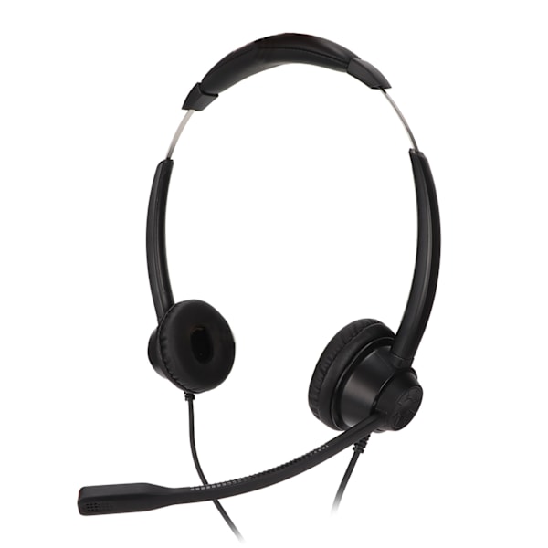USB-telefonheadset med brusreducering, volymjustering, mute, binaural kundtjänst-hörlurar med mikrofon för kontor