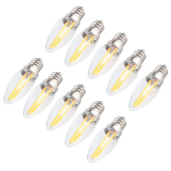 10 stk E12 Lange Filament Små LED Pærer Dæmpbar Pære 1,5W AC110V til Hjembelysning 0.1