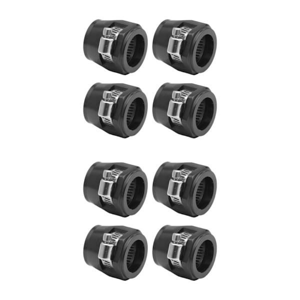 1/2/3/5 4-delad aluminium slangklämma - enkel att installera svart AN6.4pcs black AN6.4pcs 2PCS
