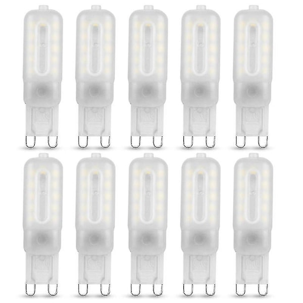 10 st G9 LED-lampa 5W kallvit 6000k 220V Ersätter halogenlampor Ej dimbar-A