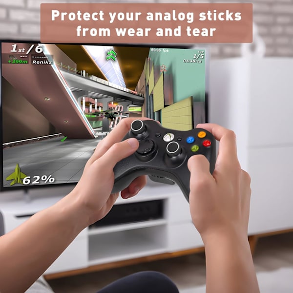 Tumgreppssats för Controller Tumgreppsskydd Joystick Ersättningsöverdrag Tumgrepp Kompatibel PS3 PS5 XBOXONE Controller Tillbehör - 8 stycken