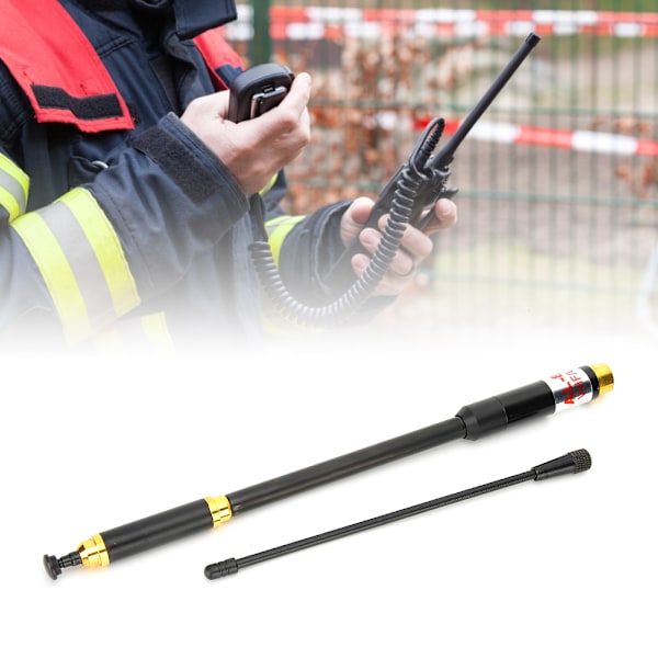 Teleskopisk walkie-talkie-antenn med hög förstärkning, sugkopp, SMA-honkontakt, dubbelbands UV-antenn