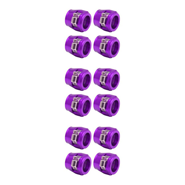 1/2/3/5 4-delad aluminium slangklämma - enkel att installera lila AN6.4pcs purple AN6.4pcs 3PCS