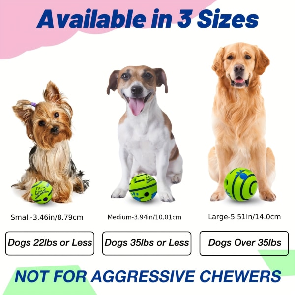 Pet Interactive Giggle Ball Toy, Dog IQ Training Ball Toy 2.76inch