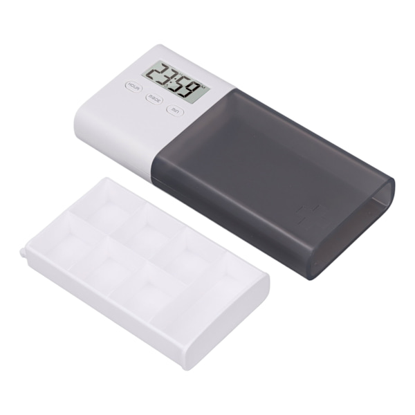Digital medicinlåda med larm 5 set larm vibrationssignal USB uppladdningsbar elektronisk medicinorganisatör för resor