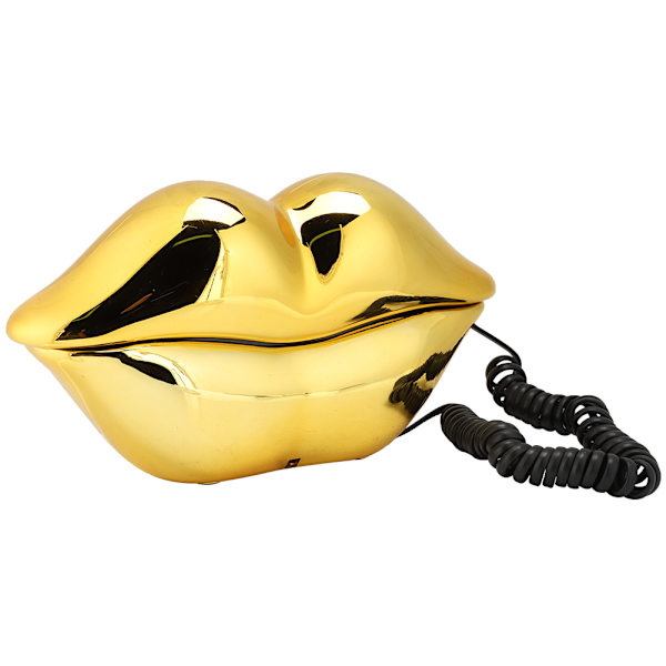 WX 3061 Multifunktionell söt läppformad telefon bordstelefon set guld