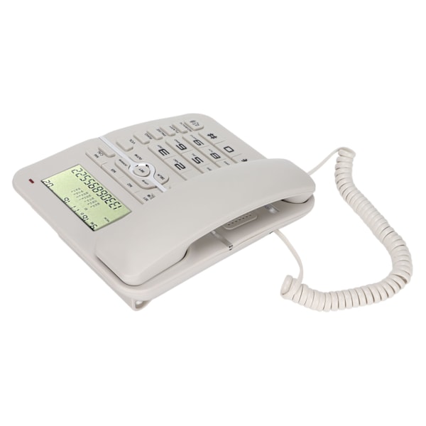 KXT2028CID fastnettelefon med ledning 4 grupper af hurtigopkaldsfunktioner fastnettelefon med ledning til kontorhotel (hvid)