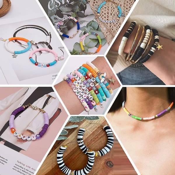 Lerpärlor för att göra armband, lerpärlor kit för att göra smycken