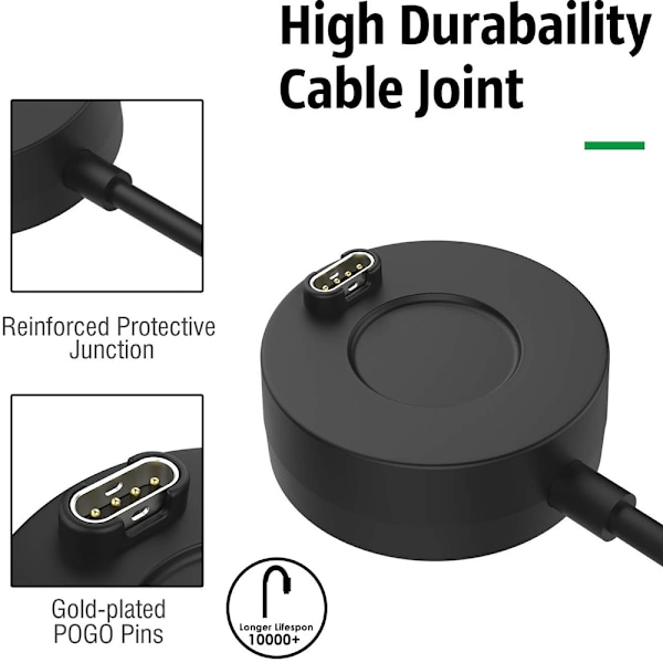 Opladningskabel Kompatibel med Vivoactive 3/3 Music/5/5X/5X Plus