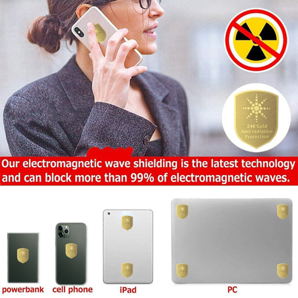 10 st Anti-strålskyddsskydd EMF för skydd Mobiltelefon Stick