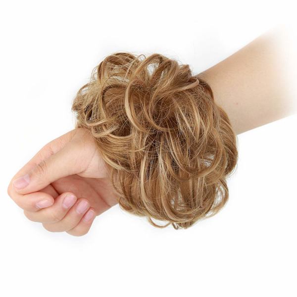 1 st Slouchy Hårtofs Hårtvinning Krullvågig Slouchy Syntetisk Chignon för Kvinnor Uppstylad Håraccessoar Strawberry Blonde & Light Ash Brown