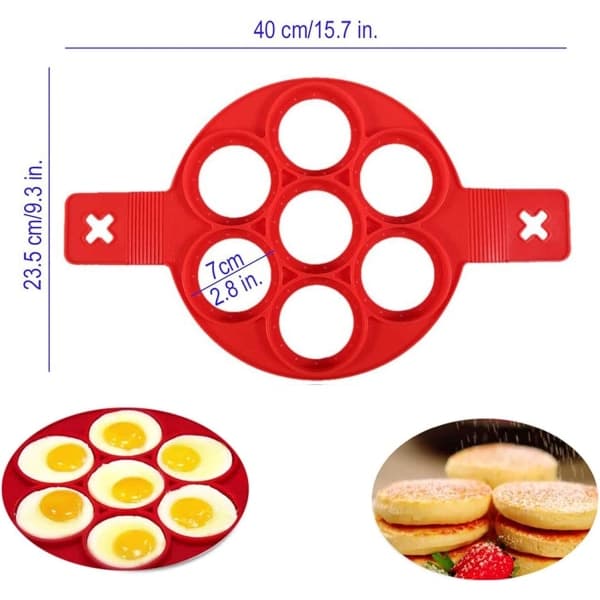 Galaxy Silikonpannekakemaler, Non-Stick Form for pannekaker, panner, Non-Stick 7 hull
