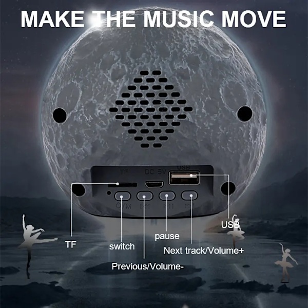Astronaut Magnetisk Svävande Bluetooth Högtalare Modell B